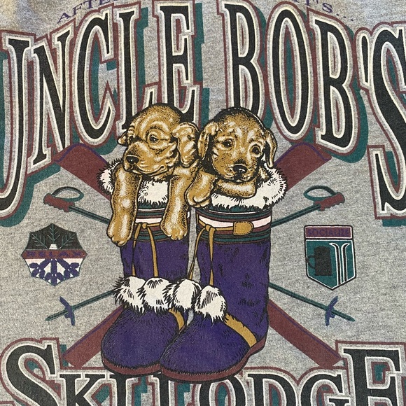 Large Sized Uncle Bobs Ski🎿Long sleeve tee ; Gray with that fantastic condition - Picture 2 of 8